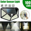 Set 10 x Lampa 100 LED cu panou solar, senzor de miscare