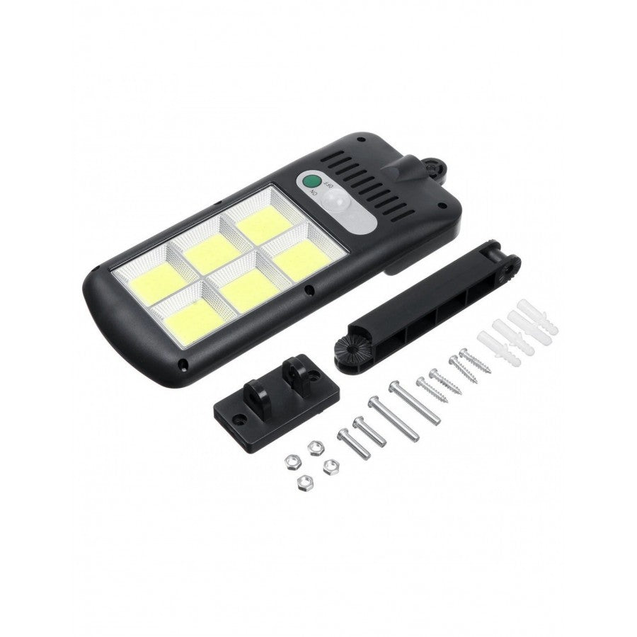 4 X Proiector solar 6 celule,120 LED-uri COB ,cu senzor de miscare, sistem prindere inclus