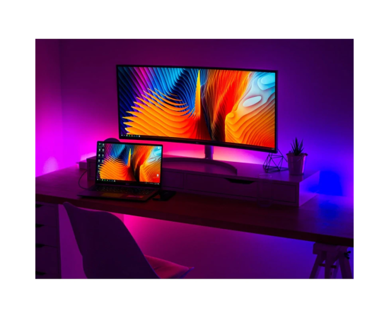 Banda led rgb multicolor cu telecomanda 20 M