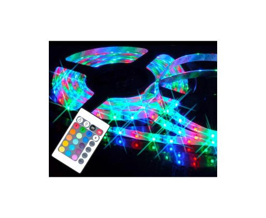 Banda led rgb multicolor cu telecomanda 20 M