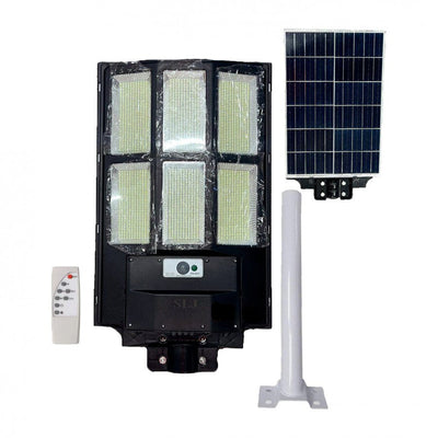 Lampa solara stradala cu telecomanda si panou solar incorporat, 1000W, 6 cadrane