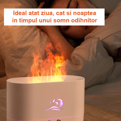 Difuzor aromaterapie cu efect de flacara