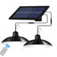 Set panou solar cu 2 becuri LED cu aplica, telecomanda, 50W