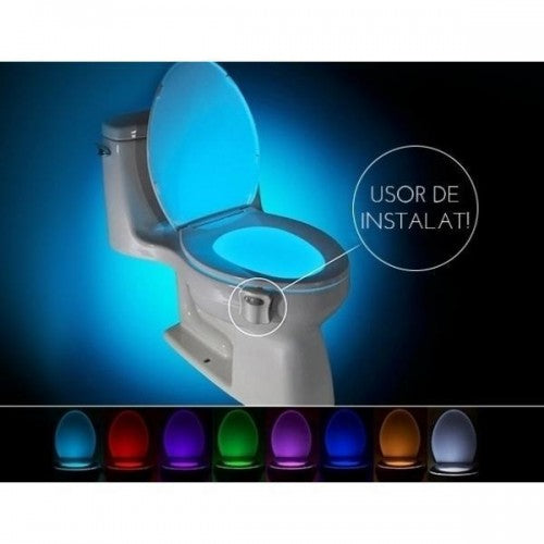 Set baie: Dozator de pasta de dinti+ Suport pentru periute + Lampa led toaleta