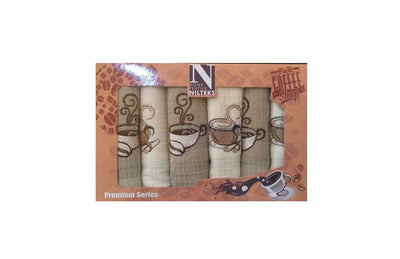 Set 6 prosoape de bucatarie din bumbac 100% Coffe House