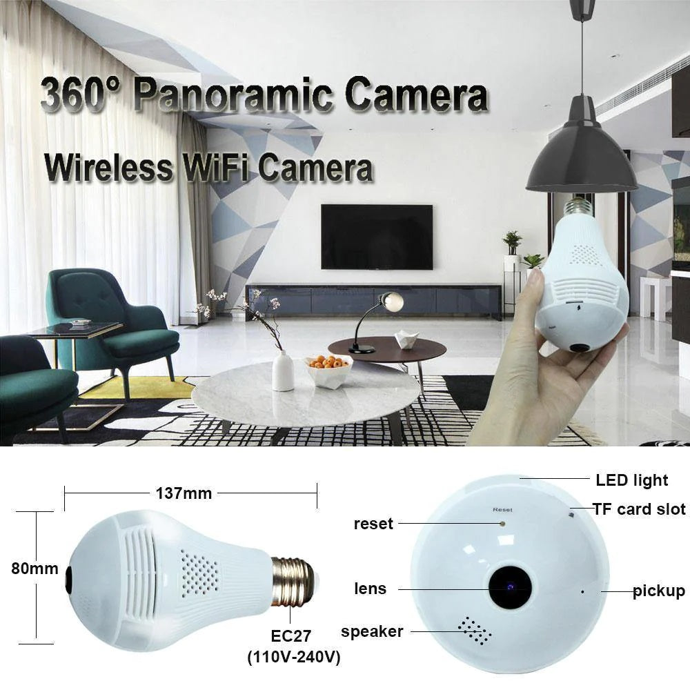 Camera de Supraveghere in Bec - IP Wireless, HD 960P, Panoramica, 360 grade