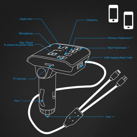 Modulator Bluetooth FM Q10 Car Kit Handsfree