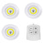 Set 3 lampi LED 3W COB cu telecomanda